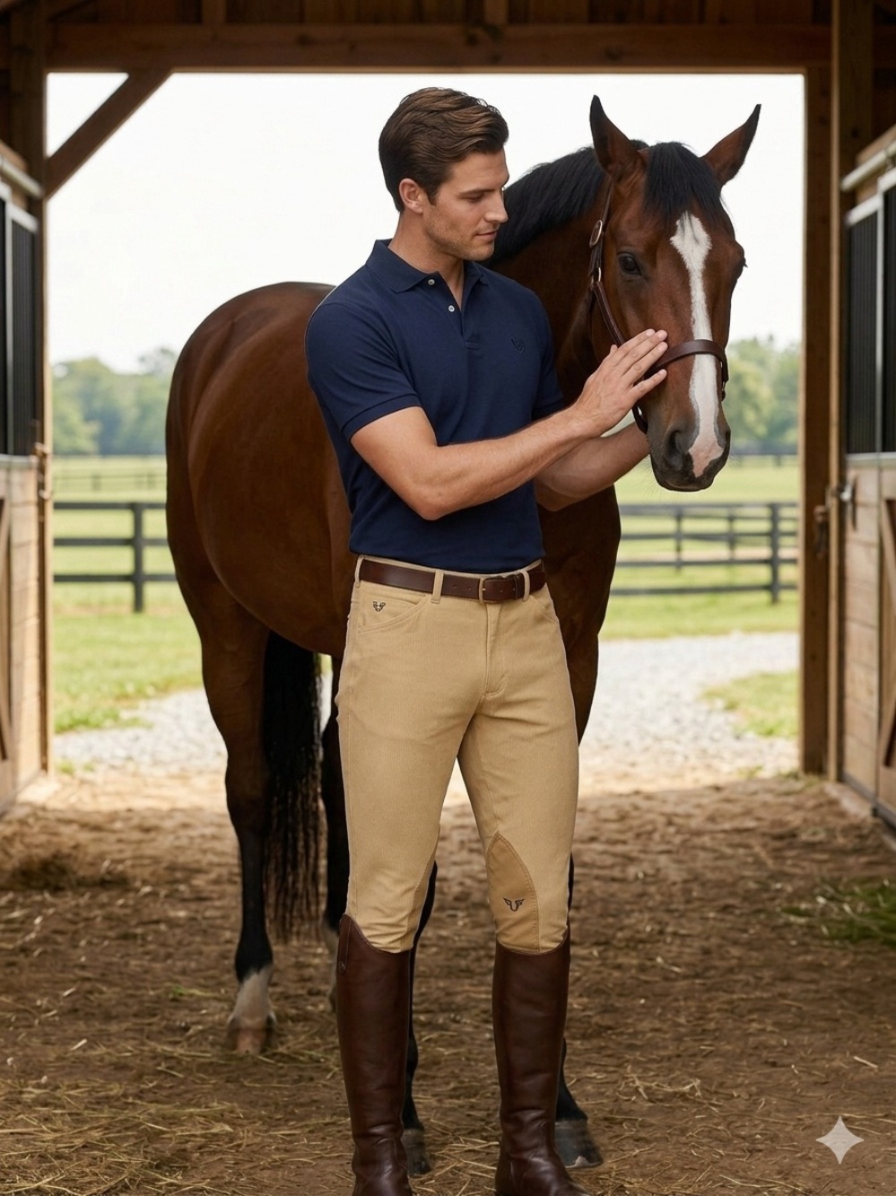 TuffRider Ribbed Pants Riding‎ Breeches Men’s Sz 32 Brown Equestrian